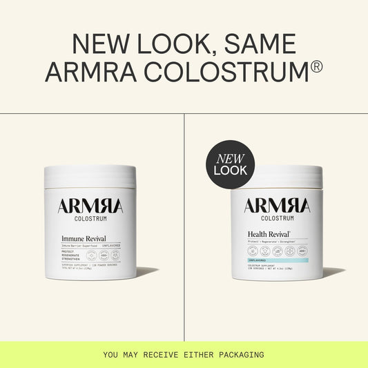 ARMRA Colostrum Powder | Unflavored | Gut Health & Bloating | Skin & Hair | Immunity | Keto, Gluten & Fat-Free | 120 Servings