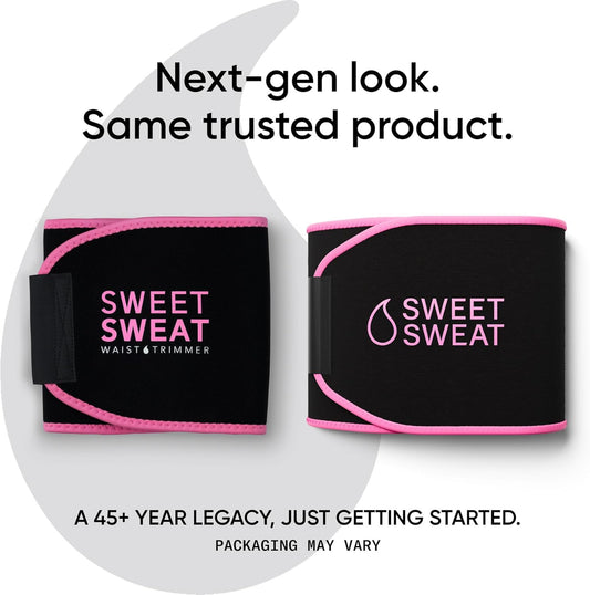 Sports Research Sweet Sweat Waist Trimmer (Core Series) - Premium Sweat Enhancing Fitness Band for Women & Men