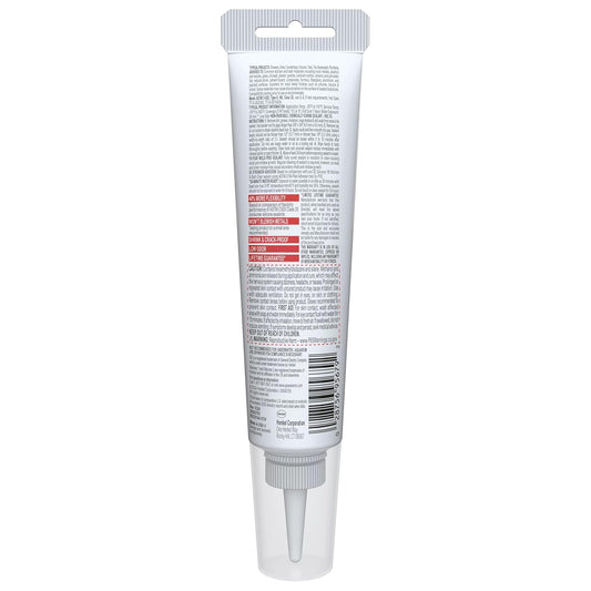 GE Advanced Silicone Caulk for Kitchen & Bathroom, White, 2.8 fl oz Tube, 1 Pack - 100% Waterproof Silicone Sealant, 5X Stronger Adhesion, Shrink & Crack Proof