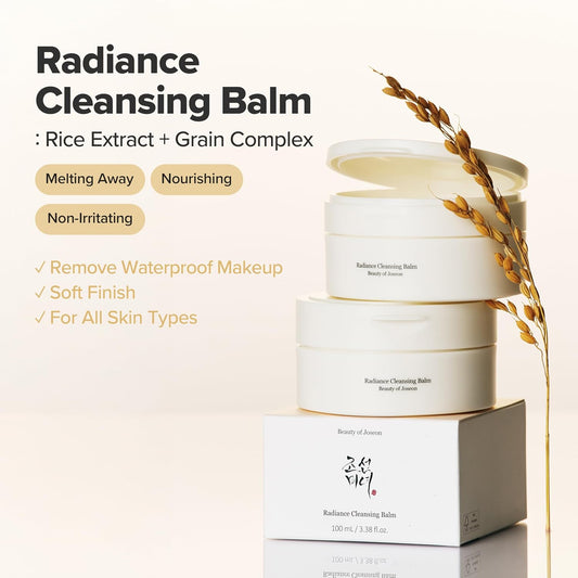 Beauty of Joseon Radiance Cleansing Balm Makeup, Sunscreen, Pore Cleanser for Sensitive Acne Skin. Korean Skincare for Men and Women 100ml, 3.38 fl.oz
