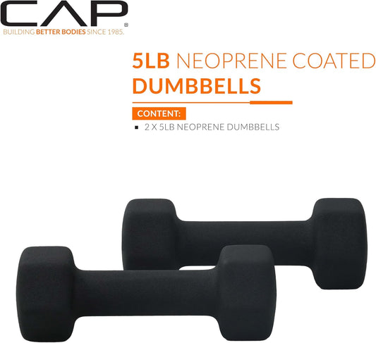 CAP Barbell Neoprene Dumbbell Weights Pairs & Sets | Multiple Colors