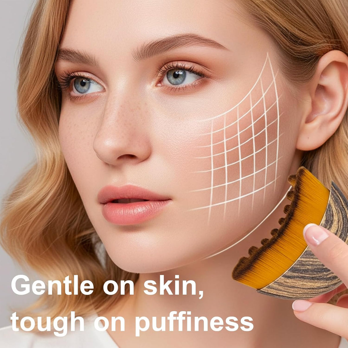 Stainless Steel Gua Sha Tool & Lymphatic Drainage Face Brush Set, TWPER Facial Massage Kit for Jawline Sculpting Puffiness Lifting Relaxation, Contour Face Brush with Storage Case