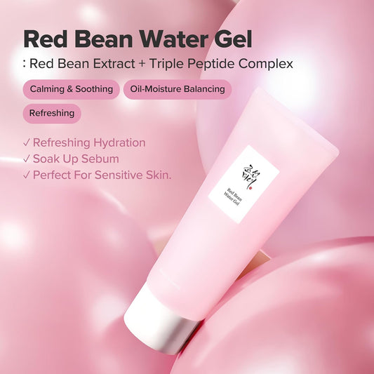 Beauty of Joseon Red Bean Water Gel Hydrating Peptide Hydro Boost Moisturizer for Acne Prone Dry Skin, Korean Skin Care for Men and Women, 100ml, 3.38 fl.oz