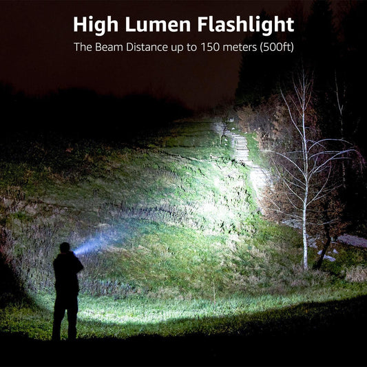 Lighting EVER LED Flashlights High Lumens, Small Flashlight, Waterproof, Adjustable Focus Flash Light for Outdoor, Emergency, AAA Batteries Included, Tactical & Camping Accessories