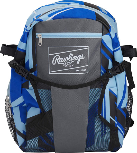 Rawlings | REMIX Backpack Equipment Bag | T-Ball & Youth Baseball / Softball | Royal