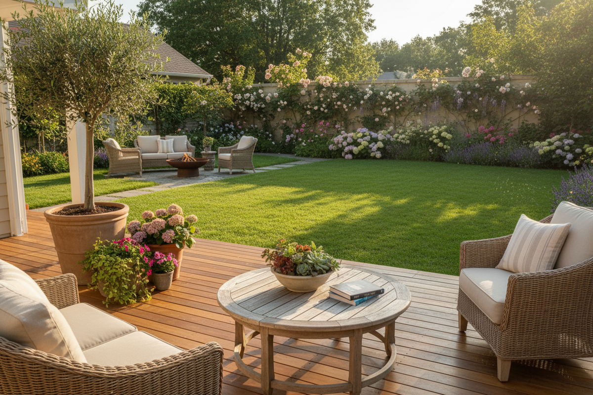 Patio and Lawn