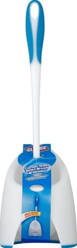 Clorox Under-Rim Toilet Bowl Brush with Corner Storage Caddy, 16 x 5 x 5.5 in