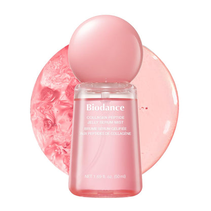 BIODANCE Collagen Peptides Jelly Serum Mist, Hydrating Face Mist, Plumping, Anti-Aging Face Spray, Sprayable Hydrogel, Travel Essentials & Self Care Gifts for Women, Korean Skin Care | 1.69 fl.oz
