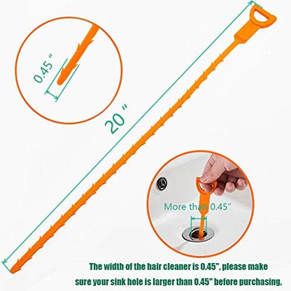 Drain Snake Hair Drain Clog Remover - 3 Pack Shower Snake Sink Unclogger Tool with Exquisite Packaging