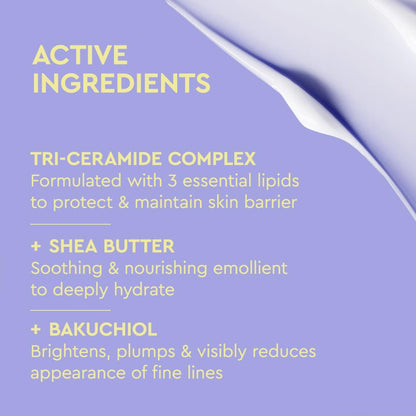 BYOMA Moisturizing Rich Cream - Barrier Repair Cream Face Lotion with Bakuchiol & Shea Extract - Ceramide Face Moisturizer for Dry Skin - Anti Wrinkle, Alcohol Free Face Moisturizer - 1.69 fl.oz