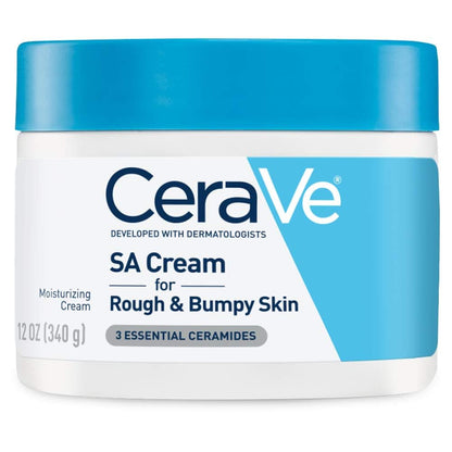 CeraVe Moisturizing Cream with Salicylic Acid, Exfoliating Body Cream with Lactic & Hyaluronic Acid, Niacinamide, and Ceramides, Fragrance Free & Allergy Tested, 12 Ounce