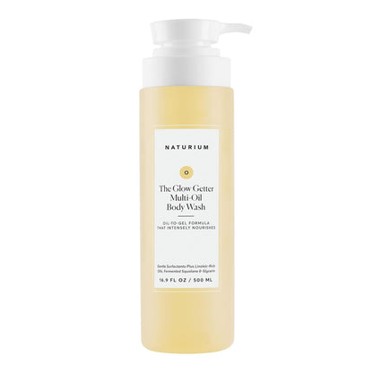 Naturium The Glow Getter Multi-Oil Hydrating Body Wash, Gentle Cleanser, 16.9 oz
