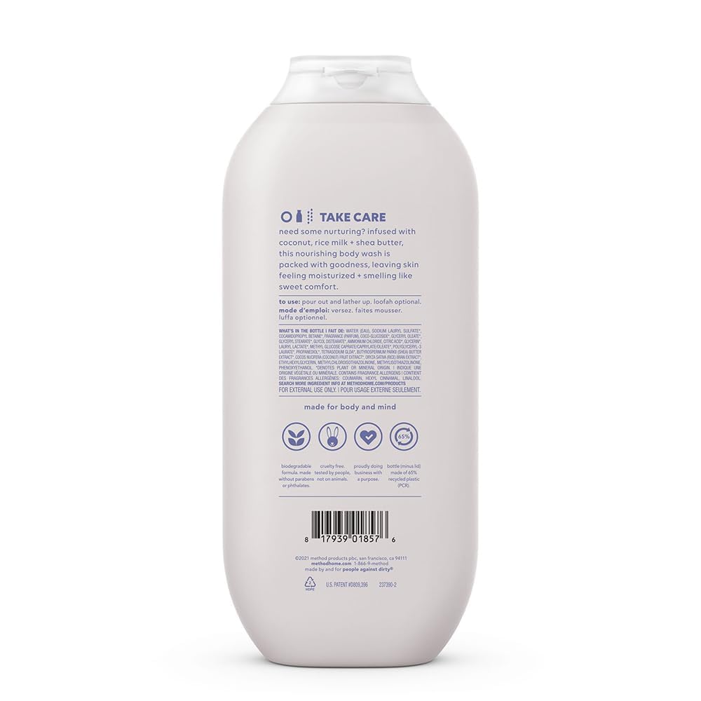 Method Body Wash, Simply Nourish, Paraben and Phthalate Free, 18 oz (Pack of 1)