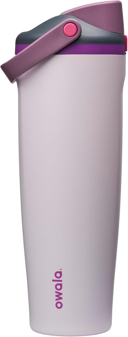 Owala FreeSip Sway Insulated Stainless Steel Water Bottle with Two-Way Spout, Built-In Straw and Bucket Handle, Made for Travel, School, and Sports, 40oz, BPA Free, Leak Proof, Dreamy Field