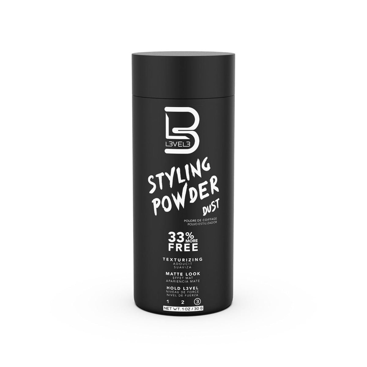 L3 Level 3 Styling Powder - Natural Look Mens Powder - Easy to Apply with No Oil or Greasy Residue (Small - 30 Grams)