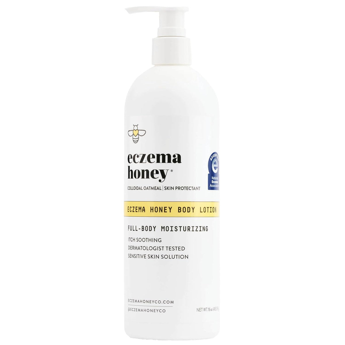 ECZEMA HONEY Oatmeal Body Lotion - Hand & Body Cream for Eczema Relief - Natural Dry Skin Repair (16 Oz)