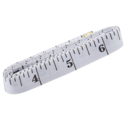GDMINLO Soft Tape Measure Double Scale Body Sewing Flexible Tailor Craft Vinyl Ruler for Weight Loss Medical Body Measurement, Has Centimetre Scale on Reverse Side 60-inch（White）
