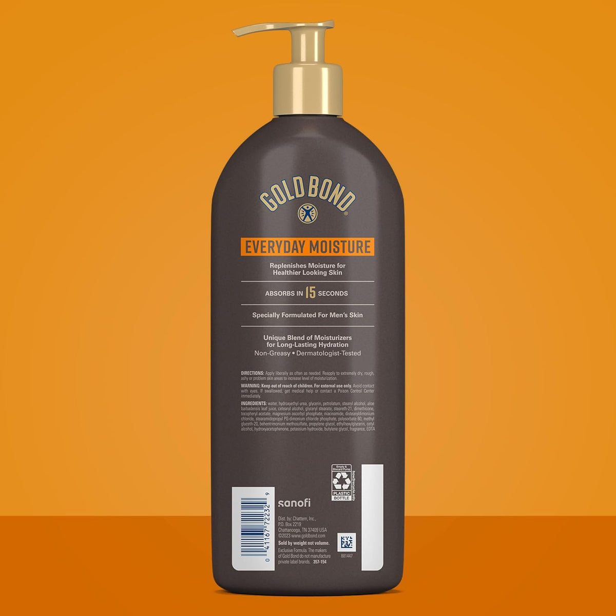 Gold Bond Men's Essentials Everyday Moisture Daily Body & Hand Lotion With Vitamin C, Hydrating Lotion Formulated for Men's Dry Skin, Value Size, 24 oz.