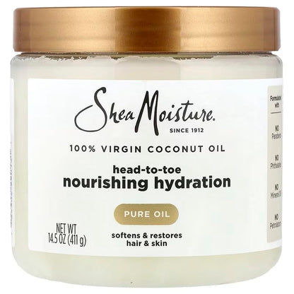 SheaMoisture for Dry Skin Nourishing Hydration 100% Extra Virgin Coconut Oil Soften and Restore Skin and Hair 14.5 oz