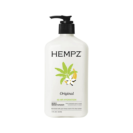 Hempz Original, Natural Hemp Seed Oil Body Moisturizer with Shea Butter and Ginseng, Original Scent, Floral Banana, 17 Fl.Oz ( Packaging may vary )