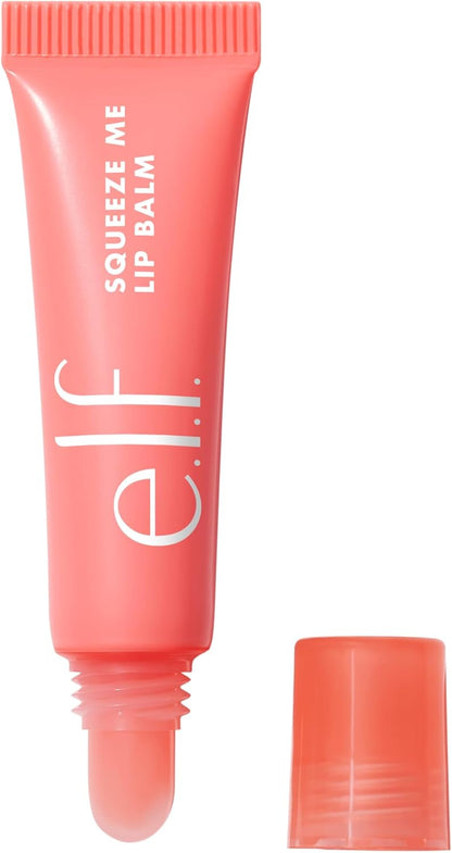 e.l.f. Squeeze Me Lip Balm, Moisturizing Lip Balm for A Sheer Tint of Color, Infused with Hyaluronic Acid, Vegan & Cruelty-Free
