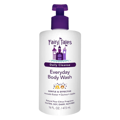Fairy Tales Daily Cleanse Kids Body Wash | Kids Soap With Gentle, Clean Natural Ingredients | Sulfate Free, Silicone Free, Body Wash for Boys and Girls - 16 oz.
