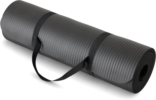Amazon Basics Extra Thick Exercise Yoga Mat with Carrying Strap