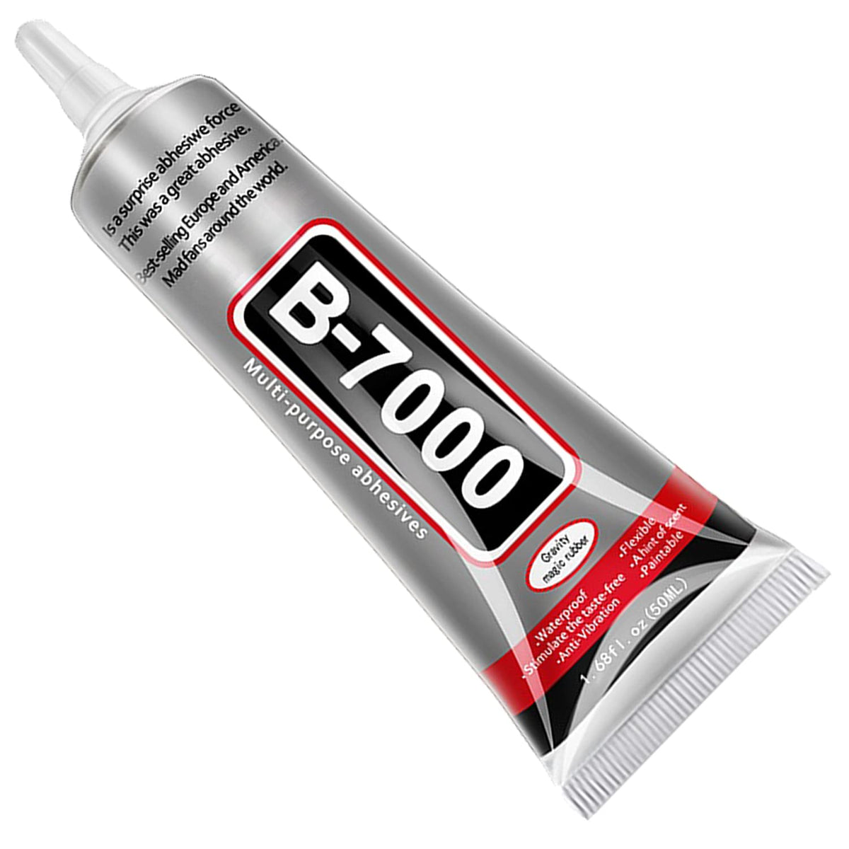 B7000 Jewelry Glue for Making, FITTDYHE 1PCS 50ML/1.69 fl oz Clear Adhesive for Rhinestone, Fabric, Multipurpose Super B-7000 for Phone Repair, Nail Art, Wood, Glass, Charms