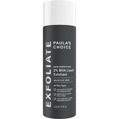 Paula's Choice SKIN PERFECTING 2% BHA Liquid Exfoliant with Salicylic Acid, Facial Polish for Enlarged Pores, Wrinkles & Fine Lines, Suitable for Blackhead-Prone Skin, Fragrance-Free