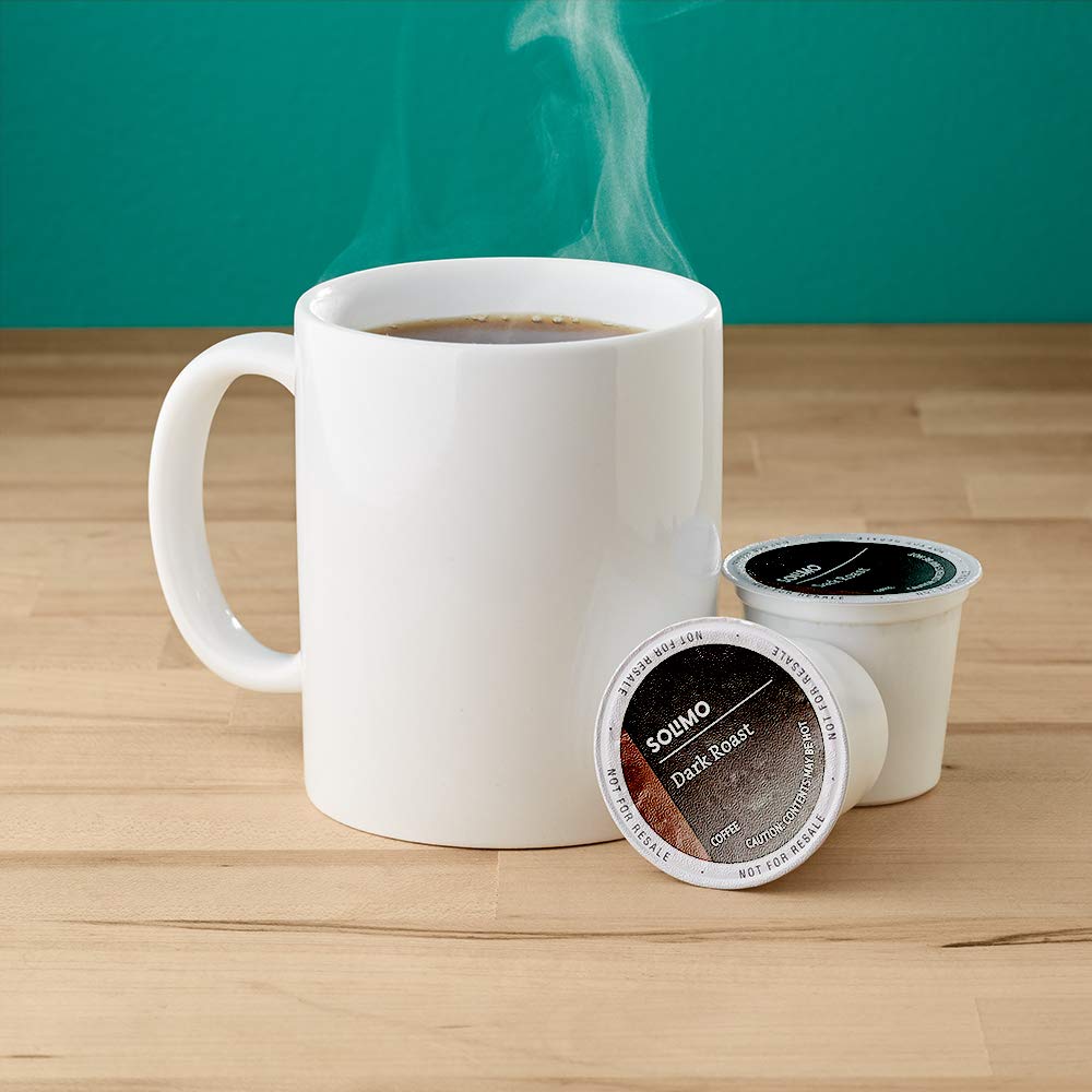Solimo Dark Roast Coffee Pods, Compatible with Keurig 2.0 K-Cup Brewers 100 Count(Pack of 1)