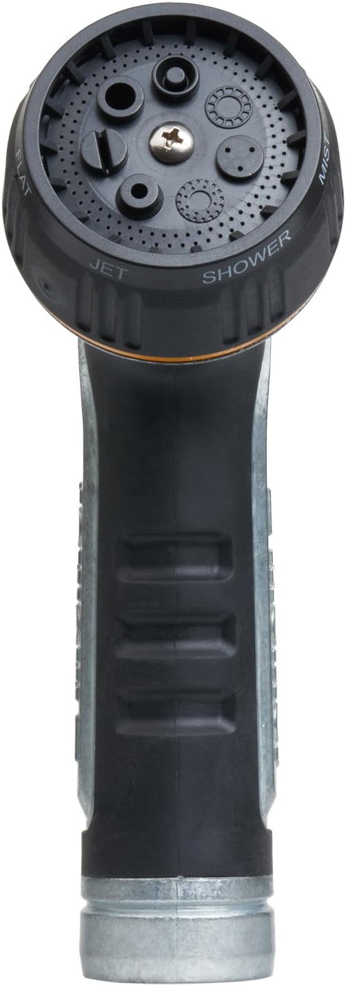Melnor 65020-AMZ Metal Nozzle with QuickConnect Product Adapter Set, Multi-Pattern, Heavyweight Rear Trigger