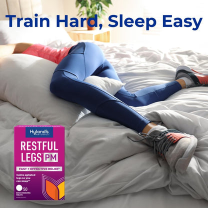 Hyland's Restful Legs PM, Nighttime Formula, Calms Agitated Legs so You Can Sleep, 50 Quick Dissolving Tablets