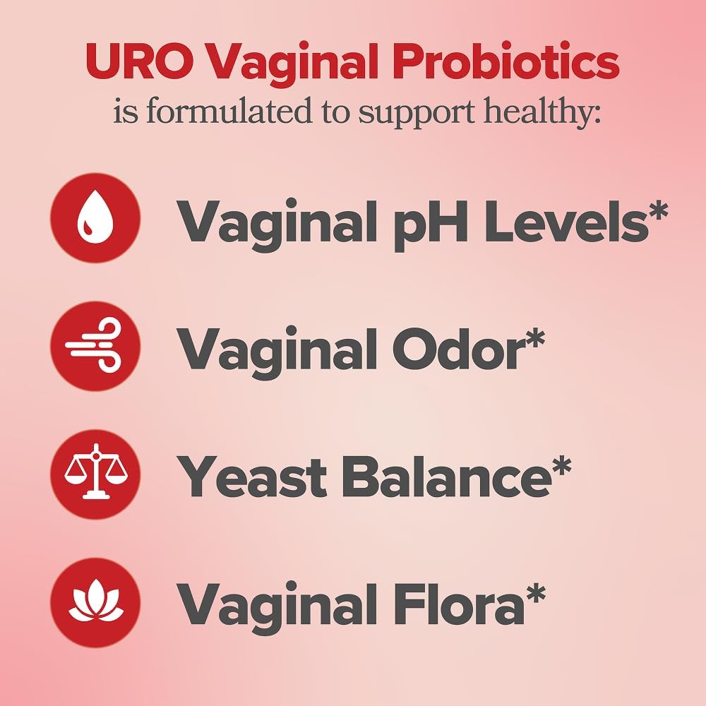 O Positiv URO Vaginal Probiotics for Women pH Balance with Prebiotics & Lactobacillus – Vaginal Health Supplement – Promote Healthy Vaginal Odor & Flora, 60 Count (Pack of 1), 1 Month Supply