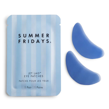 Summer Fridays Jet Lag Under Eye Patches - Hydrating & Depuffing Hydrogel Eye Masks with Caffeine & Peptides to Soothe & Refresh the Undereye Area (6 Pairs)