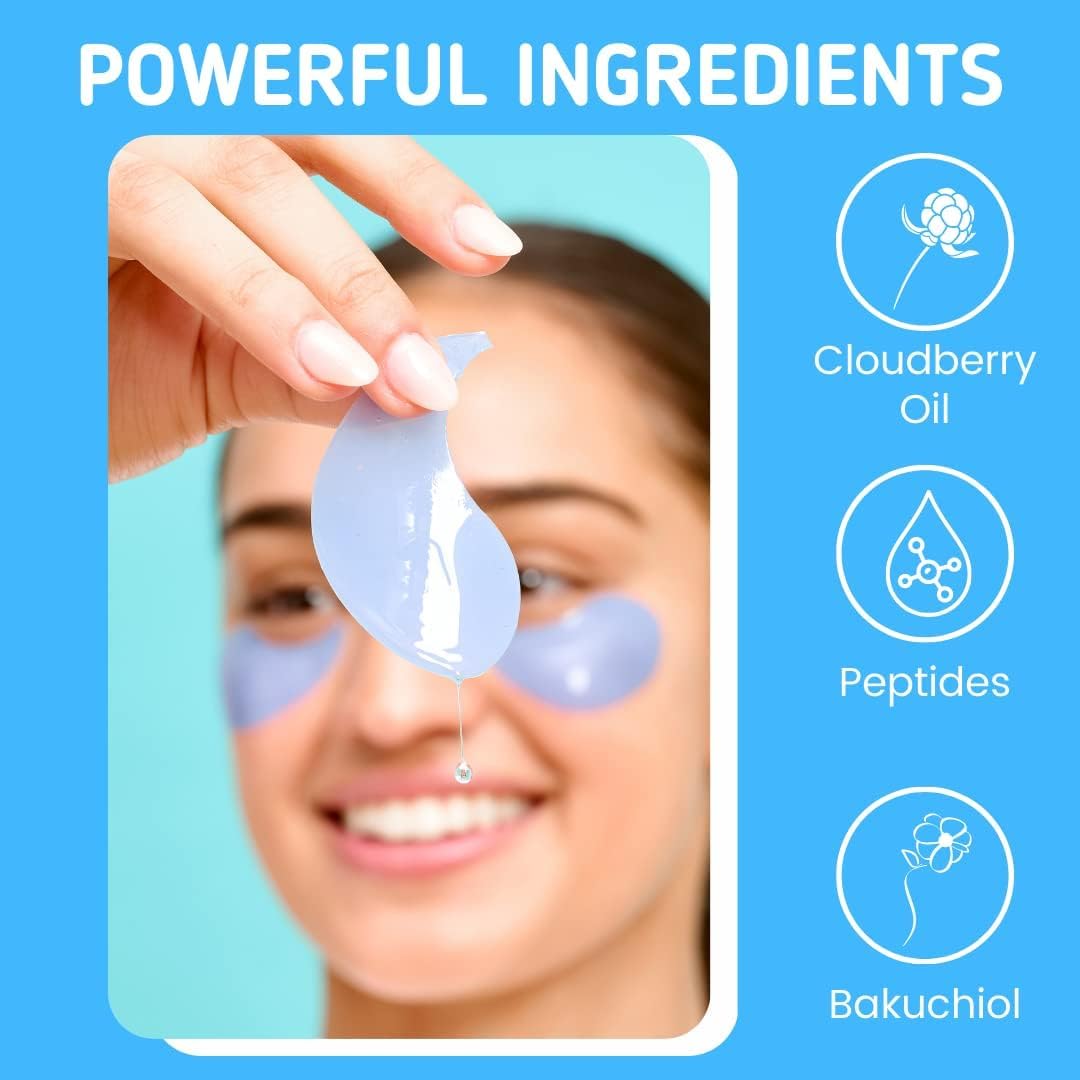 Patchology Iced Cooling Under Eye Mask Patches with Peptides, Cloudberry Oil & Bakuchiol – Firming & Soothing Eye Gels to Reduce Fine Lines and Under Eye Bags – Hydrating Under Eye Pads (5 Pairs)
