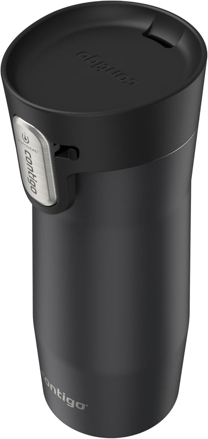 Contigo West Loop 3.0 Stainless Steel Insulated Travel Mug, Leak Proof with AutoSeal Lid, 16oz, Matte Black