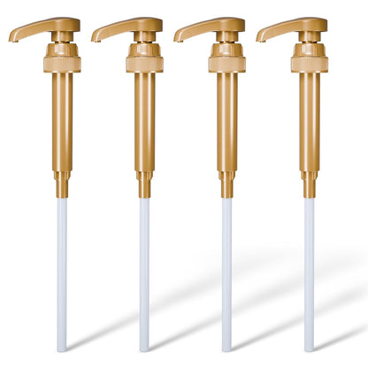 4 Pcs Coffee Syrup Pump Dispenser - Works as Skinny and Torani Syrup Pump - Fits Various 25.4 oz Bottles, Precise Dispensing 0.3oz & Lockable Design, Easy to Use & Clean, Ideal for Liquid & Pastes
