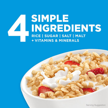 Kellogg's Rice Krispies Cold Breakfast Cereal, 8 Vitamins and Minerals, Rice Krispies Treats, Giant Size, Original, 24oz Box (1 Box)
