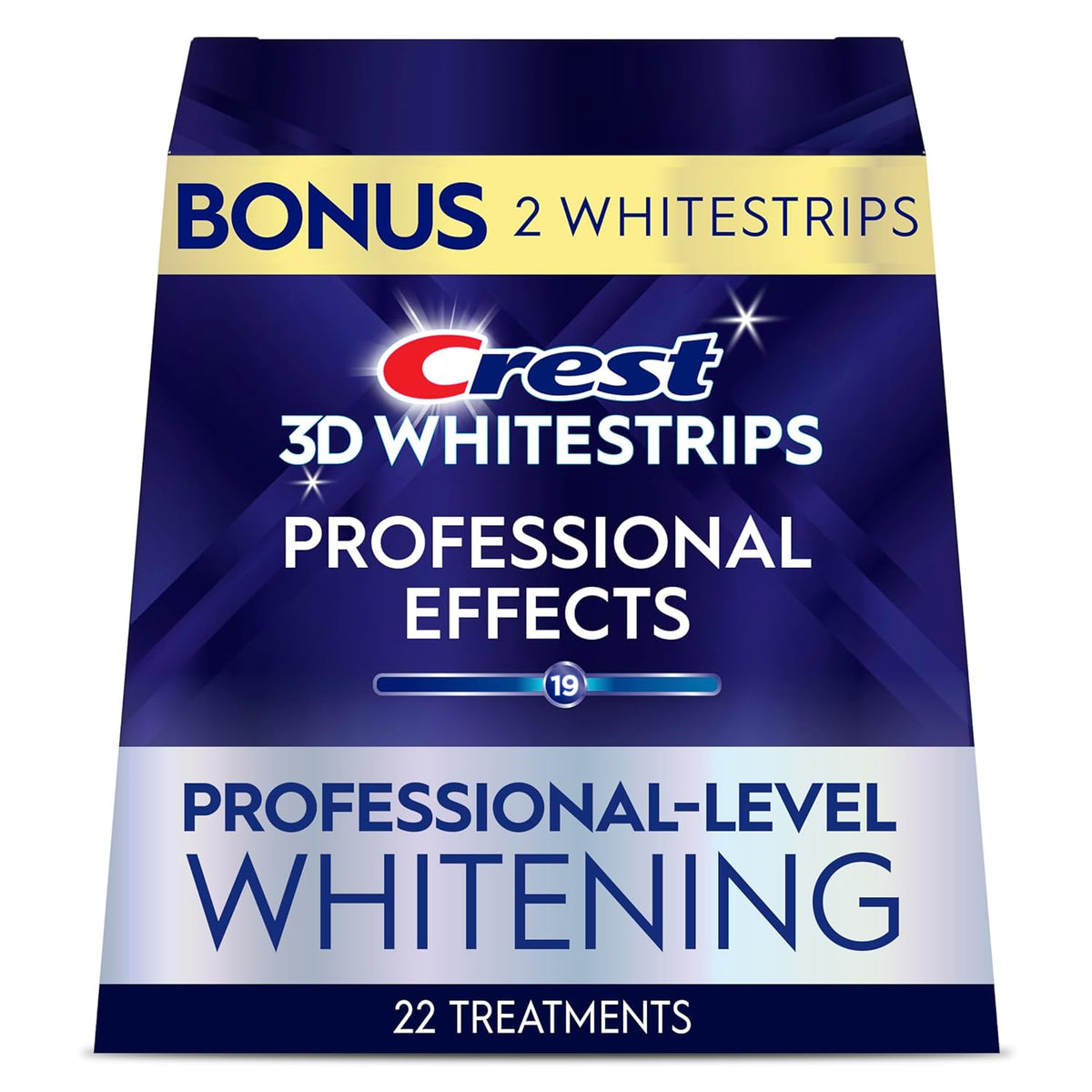 Crest 3D Whitestrips Professional Effects – Teeth Whitening Kit, 22 Treatments (20 + 2 Bonus), Each with 1 Upper/1Lower, 44 Strips – Crest 3DWhite Teeth Whitening Strips