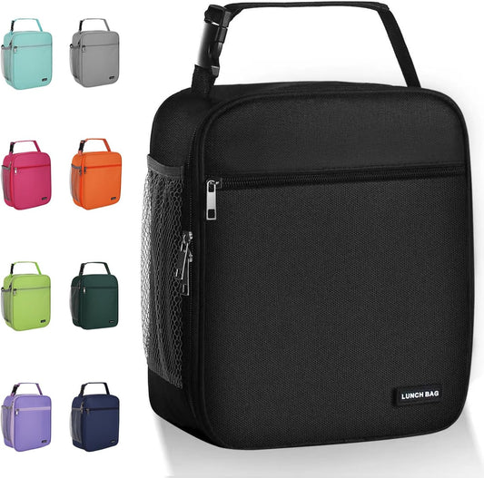 Lovoeo Lunch box Lunch bag for men women Insulated Lunchbox Lunch bags for Work Picnic Travel (Black)
