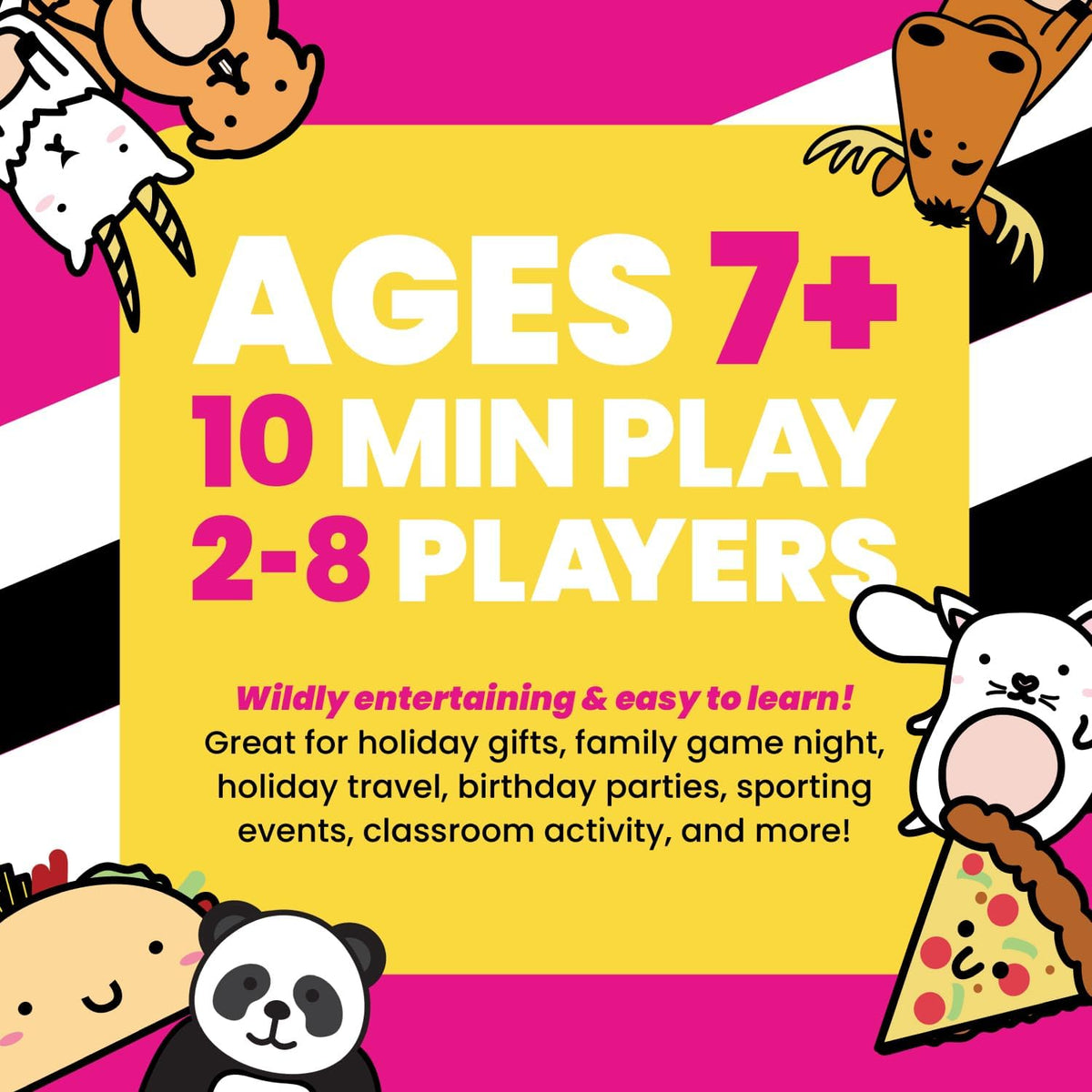 Taco Cat Goat Cheese Pizza Wildly Entertaining Card Game for Family and Group Game Night | Easy to Learn and Play with 10-15 Minute Rounds | Fun for Kids, Teens, Adults, and Families | 2-8 Players