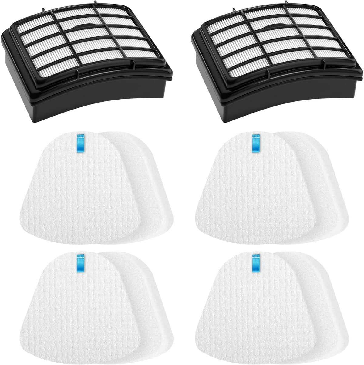 2 + 4 Pack Filters for Shark Vacuum Navigator Lift Away Filter Replacement ZU503AMZ NV350 NV351 NV352 NV355 NV356E NV357 NV360 NV370 UV440 UV540, Parts XFF350 XHF350
