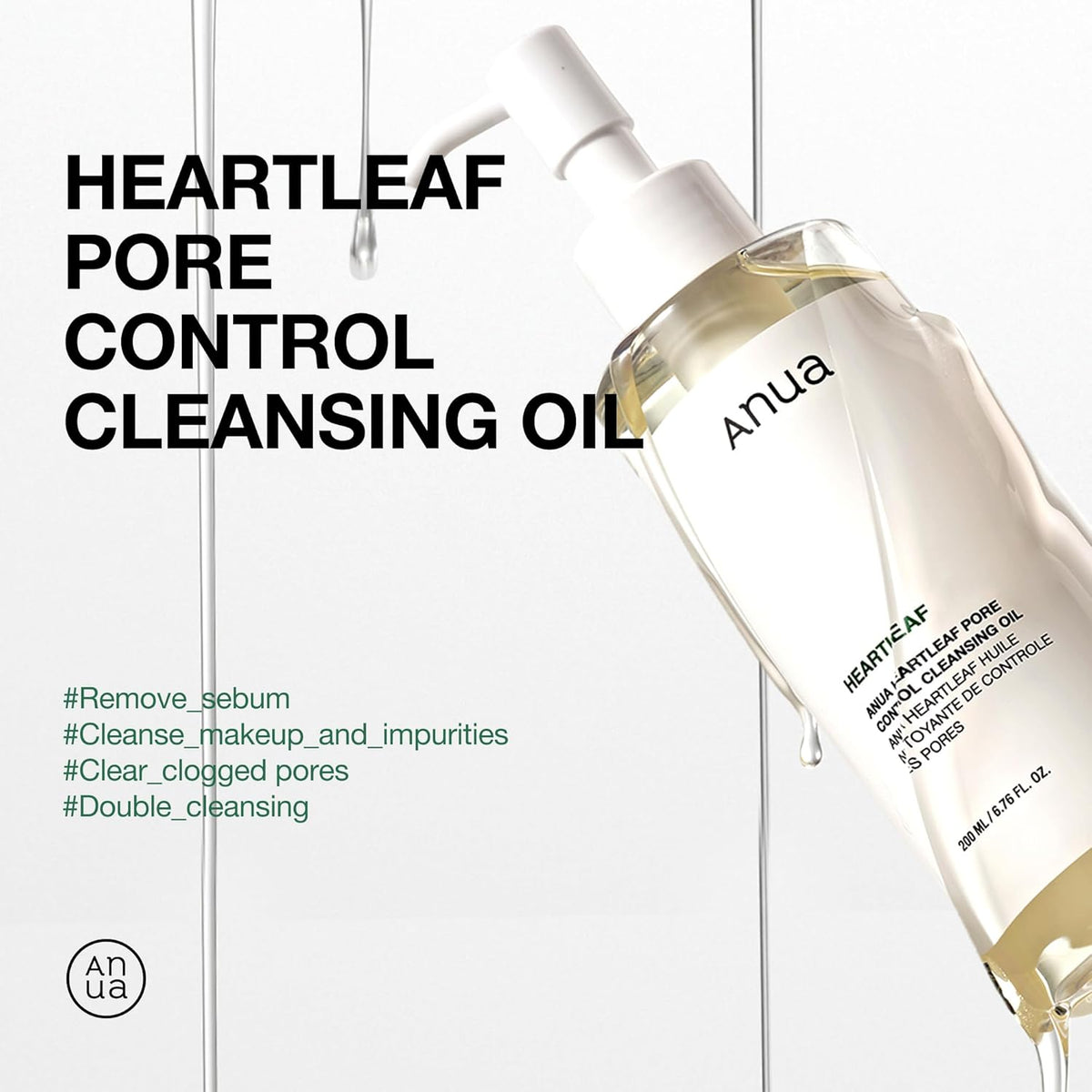 Anua 3-Step Glass Skin Beginner Set, Oil Cleanser and Face Wash with Facial Serum, Double Cleansing Daily Routine with Niacinamide, Korean Skin Care Set