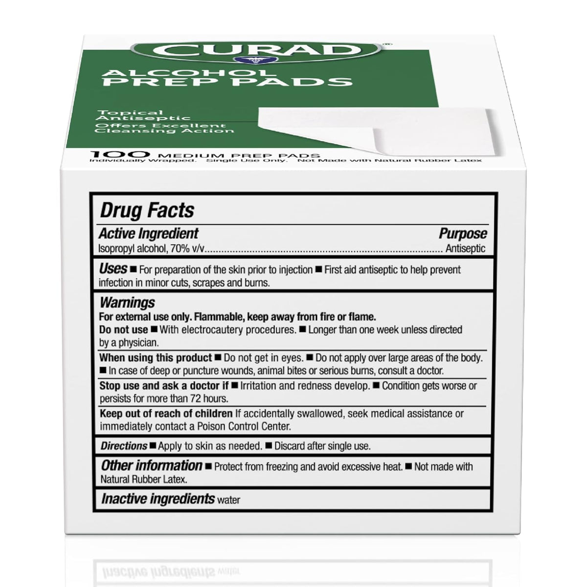CURAD Alcohol Prep Pads (Pack of 4 Boxes) | 400 Pieces of Medium Isopropyl Alcohol Wipes Individually Wrapped | First Aid Alcohol Swabs for Cuts & Scrapes | Medical Alcohol Pads for General Cleansing