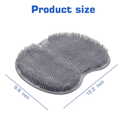 Shower Foot Scrubber Mat Back Washer Exfoliating Bath Wash Pad Wall Mounted Slip Suction Cups for Use in Cleaner Men and Women