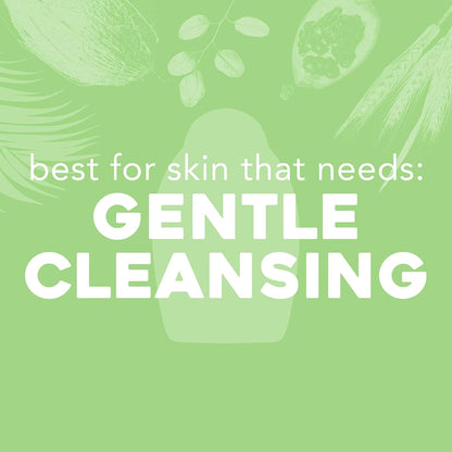 OGX Sensitive + Rose Water & Pink Sea Salt Exfoliating Body Scrub + Rose Quartz, Gentle Exfoliating Daily Body Wash Softens Skin, Body Scrub for Women, Sulfate-Free Surfactants, 19.5 fl oz