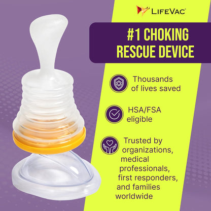LifeVac Home Kit - Portable Suction Rescue Device, First Aid Kit for Kids and Adults, Portable Airway Suction Device for Children and Adults