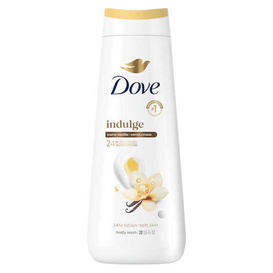 Dove Indulge Body Wash Warm Vanilla + Sweet Cream for Hydrated & Soft Skin 20 FO