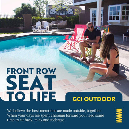 GCI Outdoor Comfort Pro Rocker Camping Chair | Portable Folding Rocking Chair with Durable Armrests & Drink Holder — Sweet Tea