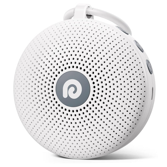 Dreamegg Portable Noise Machine for Baby Adult, Features Powerful Battery, 21 Soothing Sound, Noise Canceling for Office & Sleeping, Sound Therapy for Home, Travel, Registry Gift, Classic White